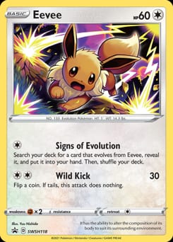 2019 SWSH Black Star Promos Eevee #SWSH118 card