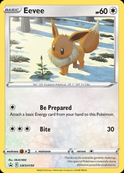 2019 SWSH Black Star Promos Eevee #SWSH190 card