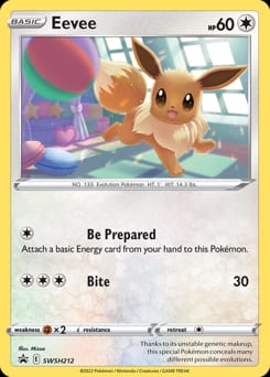 2019 SWSH Black Star Promos Eevee #SWSH212 card
