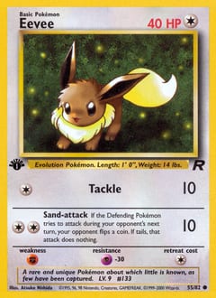 2000 Team Rocket Eevee #55 card