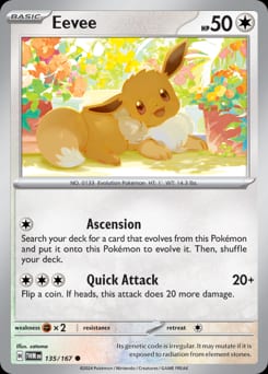 2024 Twilight Masquerade Eevee #135 card
