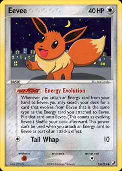 2005 Unseen Forces Eevee #55 card
