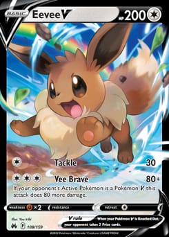Crown Zenith Eevee V #108 card