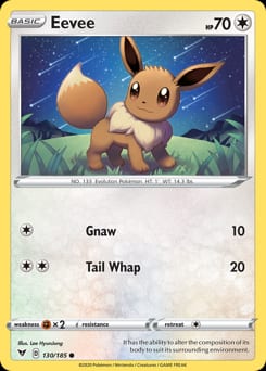 2020 Vivid Voltage Eevee #130 card