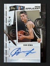 2025-26 Topps New Applicants Autographs Egor Dëmin #NA-ED card