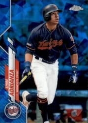 2020 Topps Chrome Sapphire Edition Base Set Ehire Adrianza #690 card