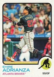 2022 Topps Heritage Base Set Ehire Adrianza #438 card