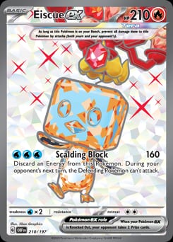 2023 Obsidian Flames Eiscue ex #210 card