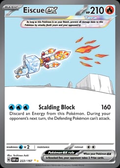 2023 Obsidian Flames Eiscue ex #222 card