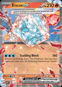 2023 Obsidian Flames Eiscue ex #42 card