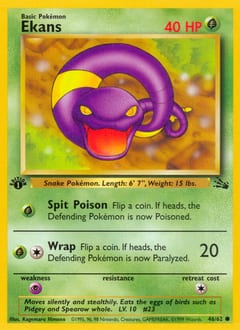 1999 Fossil Ekans #46 card