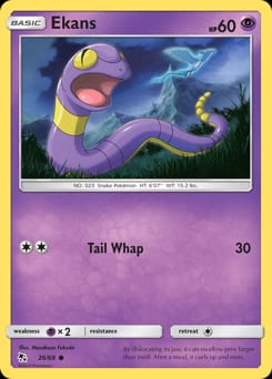 2019 Hidden Fates Ekans #26 card