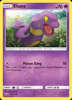 Shining Legends Ekans #36 card
