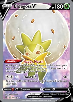 2020 Rebel Clash Eldegoss V #176 card