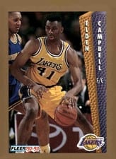 1992-93 Fleer Base Set Elden Campbell #106 card