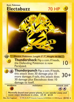 1999 Base Electabuzz #20 card