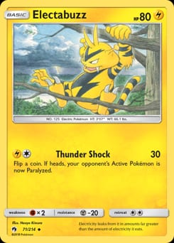 2018 Lost Thunder Electabuzz #71 card