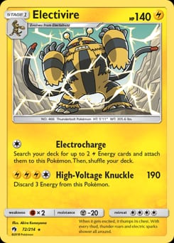 Lost Thunder Electivire #72 card