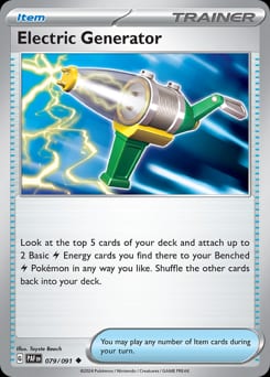 Paldean Fates Electric Generator #79 card