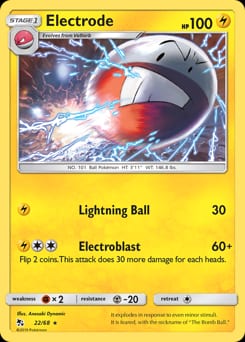 2019 Hidden Fates Electrode #22 card