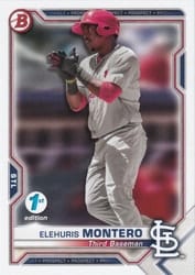 2021 Bowman 1st Edition Base Set Elehuris Montero #BP-116 card