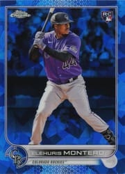 2022 Topps Chrome Update Sapphire Edition Base Set Elehuris Montero #US110 card