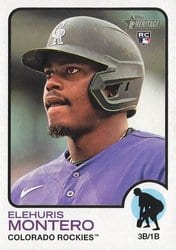 2022 Topps Heritage Base Set Elehuris Montero #585 card