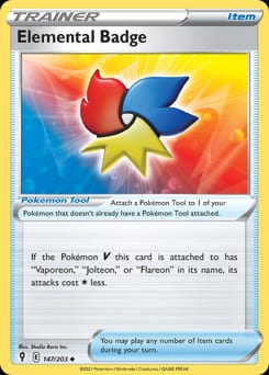 Evolving Skies Elemental Badge #147 card