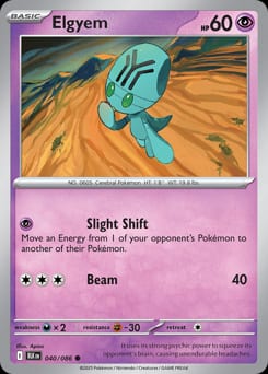 Black Bolt Elgyem #40 card