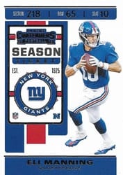 2019 Panini Contenders Base Set Eli Manning #51 card