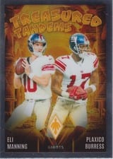 2024 Panini Phoenix Treasured Tandems Eli Manning / Plaxico Burress #TT-NYG card