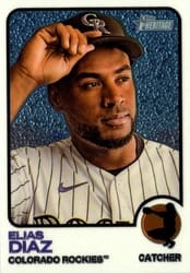 2022 Topps Heritage Chrome Elias Diaz #686 card