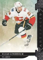 2019-20 Upper Deck Artifacts Base Set Elias Lindholm #52 card