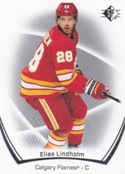 2021-22 SP Base Set Elias Lindholm #56 card