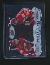 2022-23 Upper Deck Clear Cut Foundations Elias Lindholm/Andrew Mangiapane #CCF-LM card
