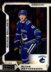2018-19 O-Pee-Chee Platinum Base Set Elias Pettersson #151 card