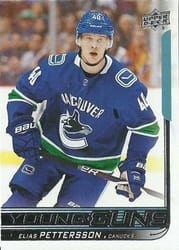 2018-19 Upper Deck Base Set Elias Pettersson #248 card