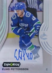 2019-20 Upper Deck Synergy Base Set Elias Pettersson #28 card
