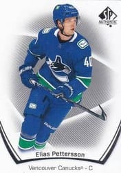 2021-22 SP Authentic Base Set Elias Pettersson #96 card
