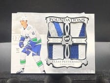 2023-24 Upper Deck The Cup Foundations Quad Jersey Elias Pettersson #F-EP card