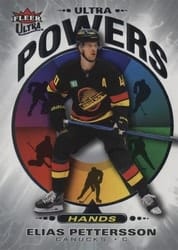 2025-26 Fleer Ultra Ultra Powers Elias Pettersson #UP 2 of 25 card