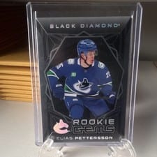 2025-26 Upper Deck Black Diamond Rookie Gems Elias Pettersson #RG-EP card