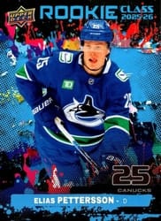 2025-26 Upper Deck Rookie Class Commemorations Elias Pettersson #RC-16 card