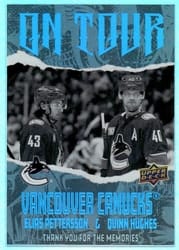2024-25 Upper Deck On Tour Elias Pettersson / Quinn Hughes #OT-26 card