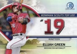 2023 Bowman Bowman Scouts Top 100 Elijah Green #BTP-19 card