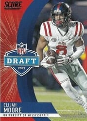 2021 Score NFL Draft Elijah Moore #D13 card
