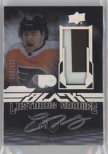 2023-24 SPx UD Black Lustrous Rookie Autograph Patch Elliot Desnoyers #LRAP-ED card