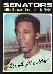 1971 Topps Base Set Elliott Maddox #11 card