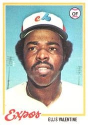 1978 Topps Base Set Ellis Valentine #185 card
