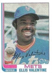 1982 Topps Base Set Ellis Valentine #15 card